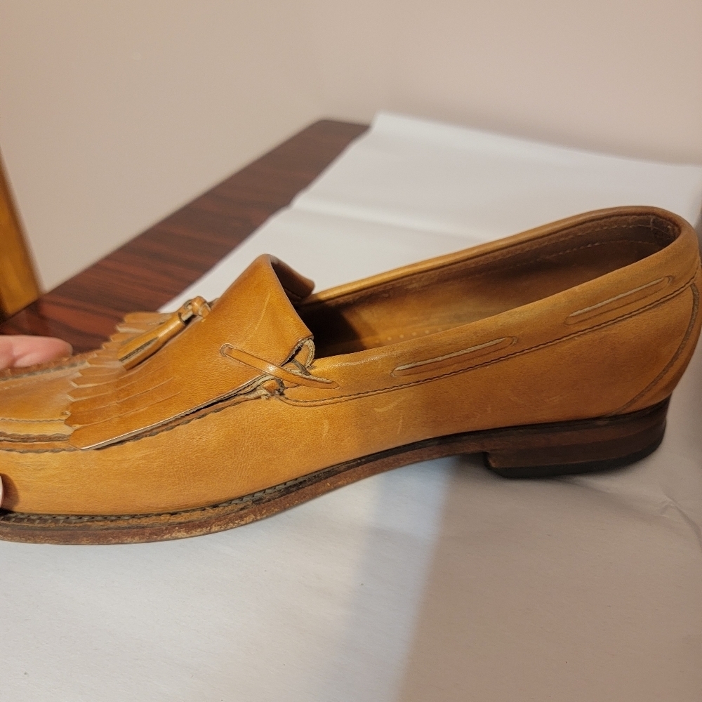 Genuine VTG Handsewn Leather Mens SAS Dress Shoes Size 10.5 - Picture 12 of 13